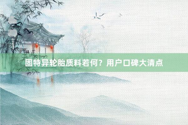 固特异轮胎质料若何？用户口碑大清点
